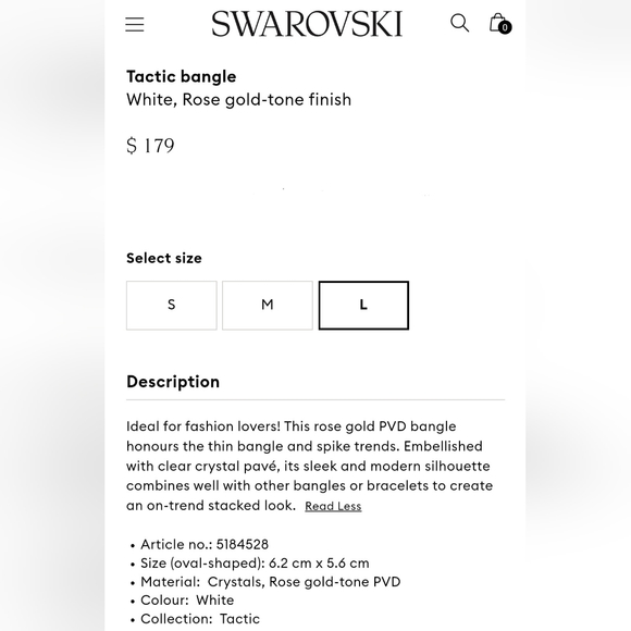 Swarovski Tactic Bangle Bracelet NIB - Picture 5 of 16